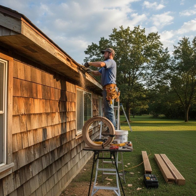 Wood Gutters Installation detail
