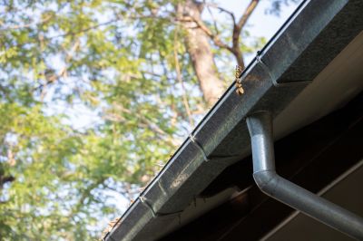 Finished Gutter System with Downspouts
